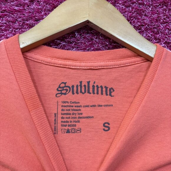 Sublime Monochrome Orange Logo Rock Tee size small - Picture 4 of 4